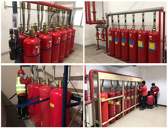 Clean Extinguisher Agent Hfc-227ea Fire Suppression System For Storage Room Fm200 Data Center