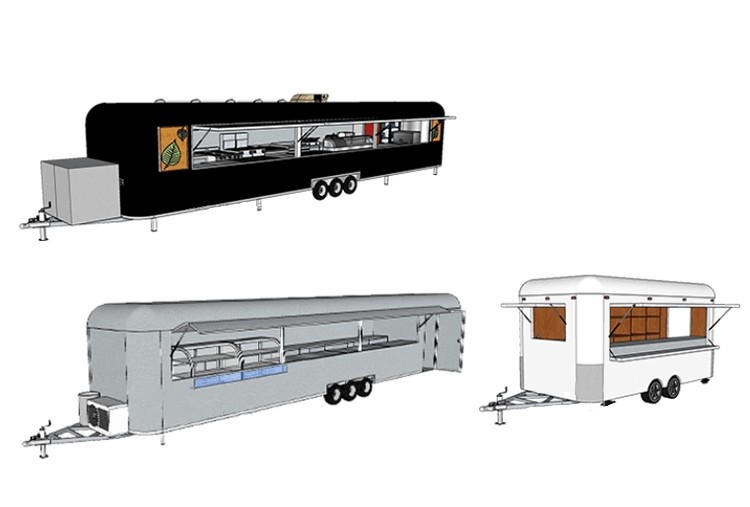 Vending Kiosk Food Trucks Full Kitchen Custom Food Trailers Mobile Food Cart