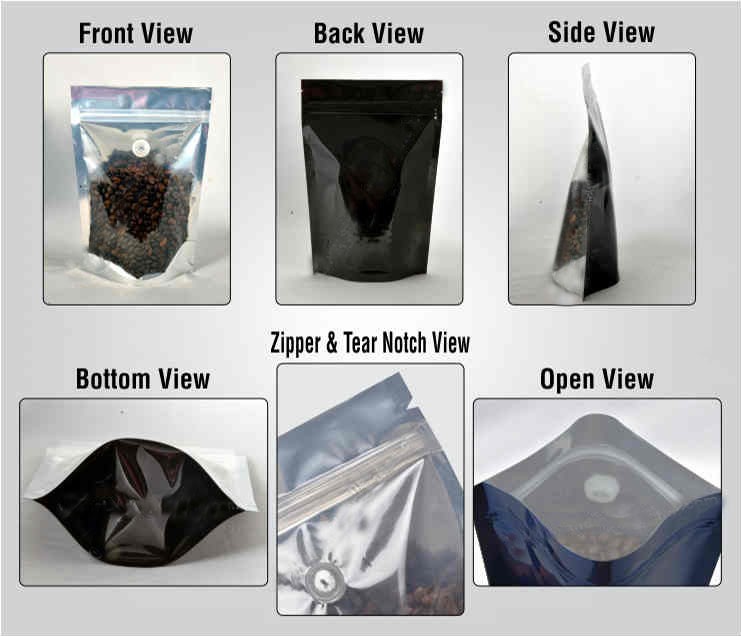 Stand Up Zipper Microwave Bags Custom Printing Biodegradable 120-180 Mic Thickness
