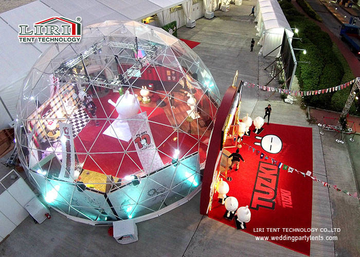 Outdoor Opaque Transparent Geodesic Dome Tents PVC Inflatable Dome Tent