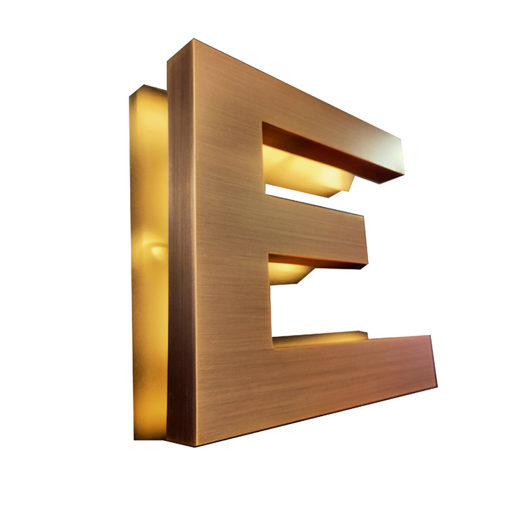 Customization Backlight Number Led Logo Signs Outdoor Business Company Decor 3D Backlit Metal Sign Letter