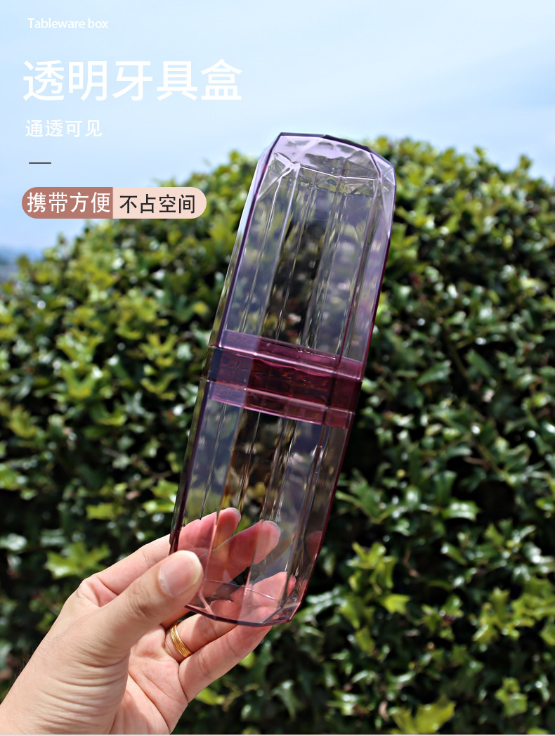 6.7x6.2x20.7cm Toothpaste PS Plastic Travel Toothbrush Holder