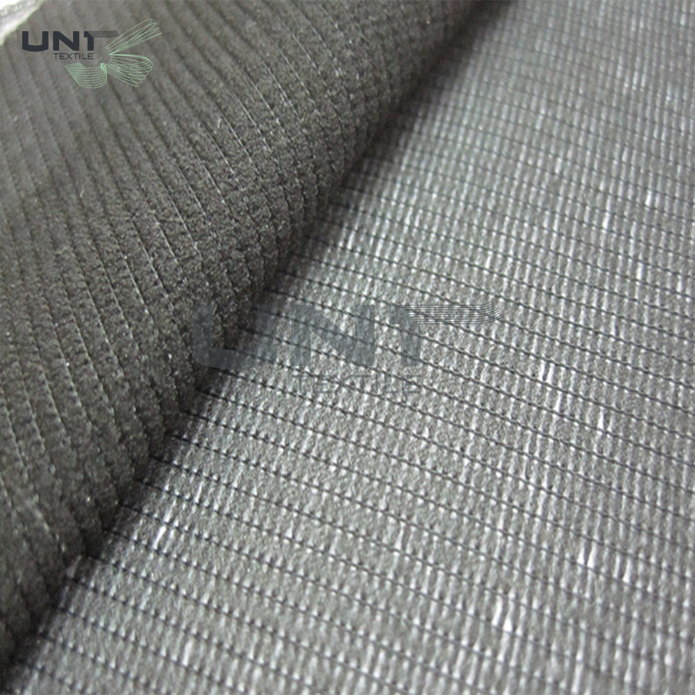 Black Color Woven Interlining Napping PA Adhesive Tricot Interlining For Suit And Jacket