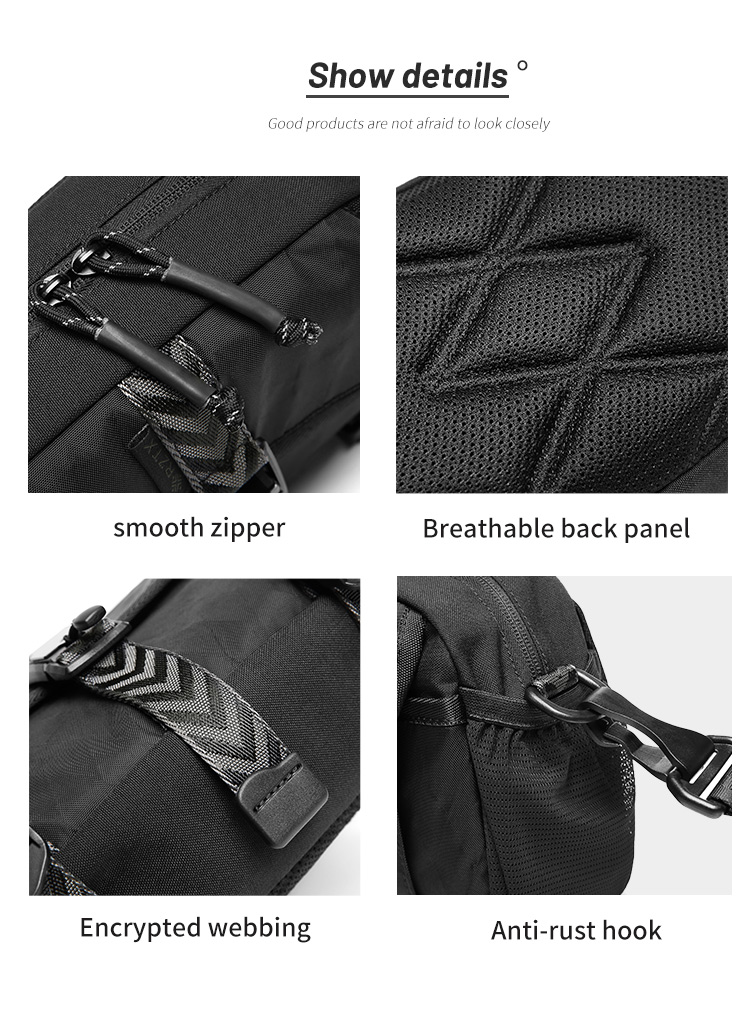 Waterproof 3L Mens Messenger Bag Single Strap Shoulder Handbags 23*7*16cm