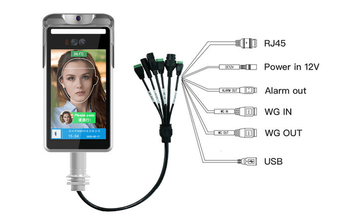 8 Inch Thermal Facial Recognition Temperature Scanner Wall Mounted