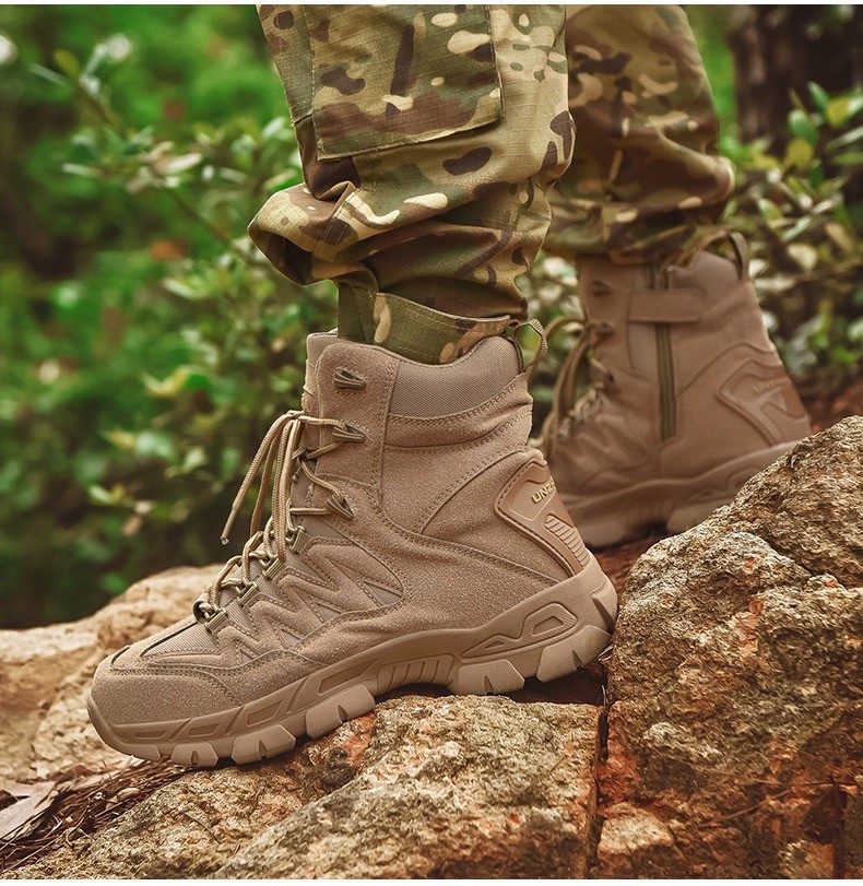 Outdoor Men's High-top Tactical Boots Mountaineering Hunting Boots Training High-top Men's Boots