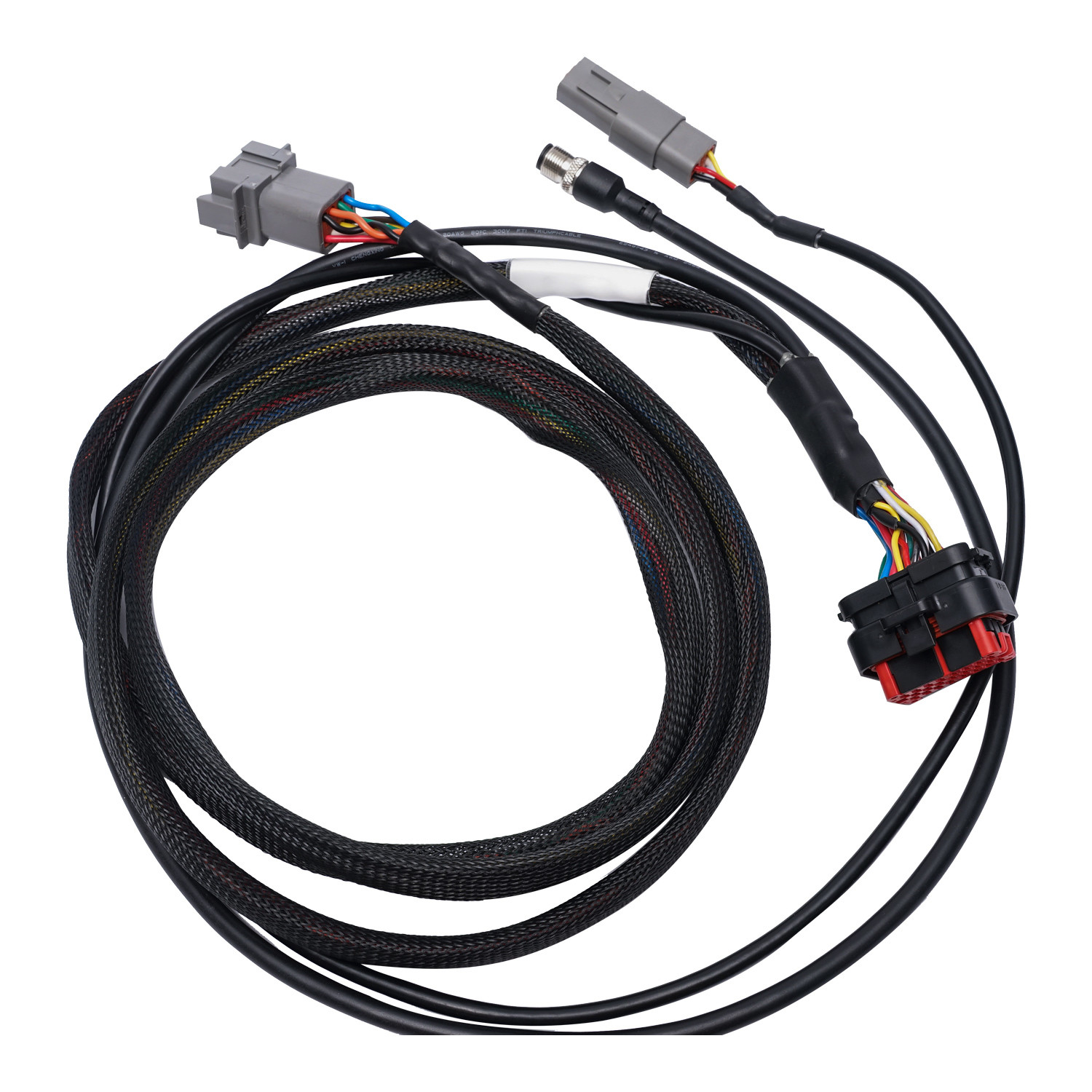 Vehicle Automotive Wiring Harness Assembly With Straight Right Angle Connector OEM