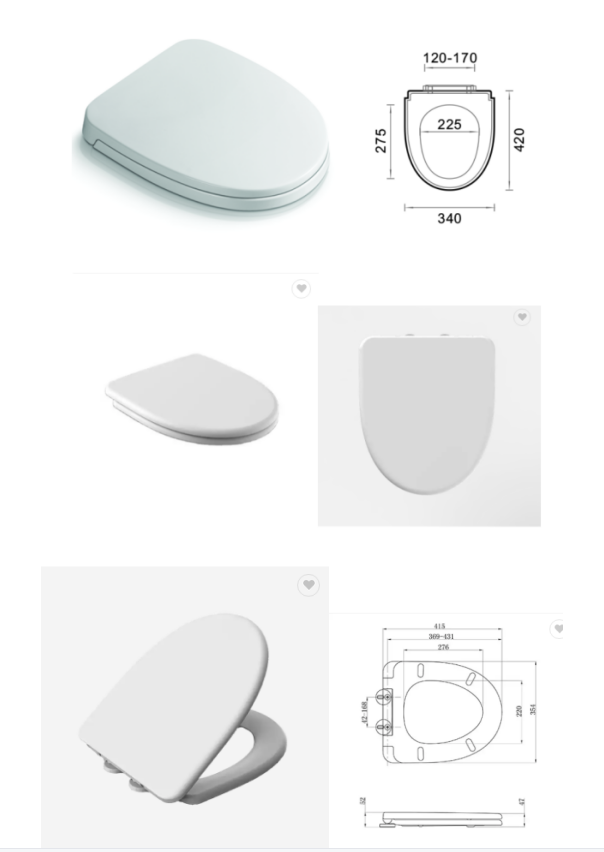 Modern Design White Toilet Seat Made Of Thermoplastic For Home Bath And Toilet