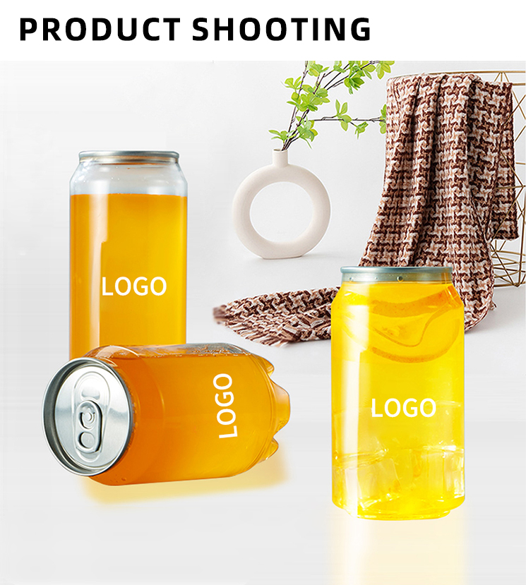 Food Grade 300ml OEM PET Plastic Beverage Bottles With Snap Lid