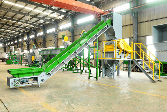 SUS304 Polythene Bags Recycling Machines 1000 Kg / H With Oil Washing Hot Washer