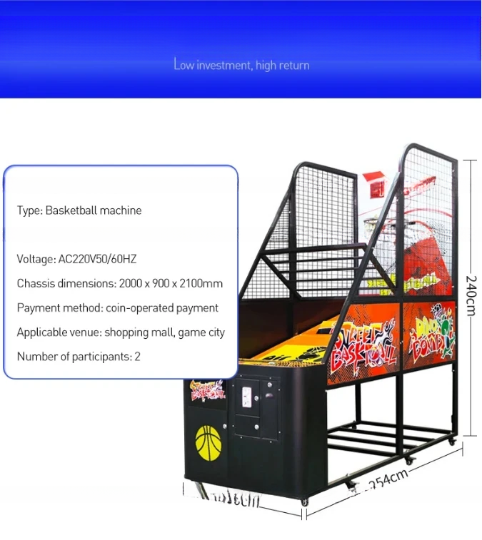 Dreamland coin operated arcade basketball machine ticket redemption folding basketball arcade game machine for sale