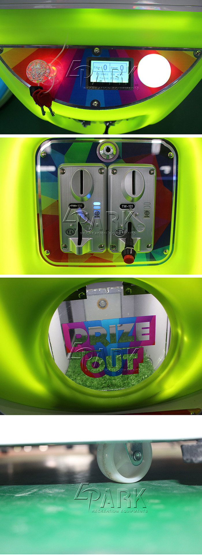 Coin Operated Claw Crane Vending Game Machine For Rental Shop / Supermarket