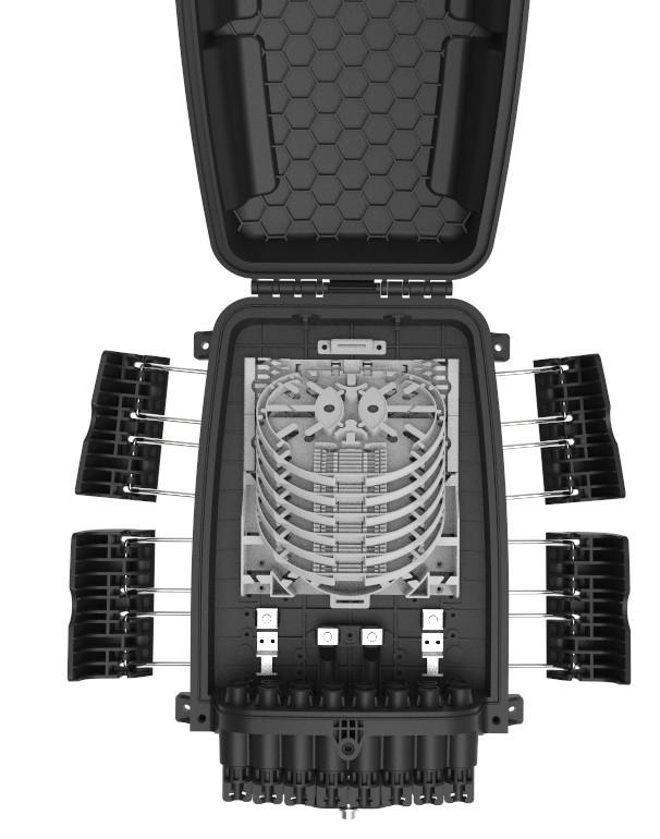 Pre-connectorized Optical Fiber Distribution Box GFS-16Q-3IP68 144F 378*255*116mm 16 household aerial/wall/pole -mounted