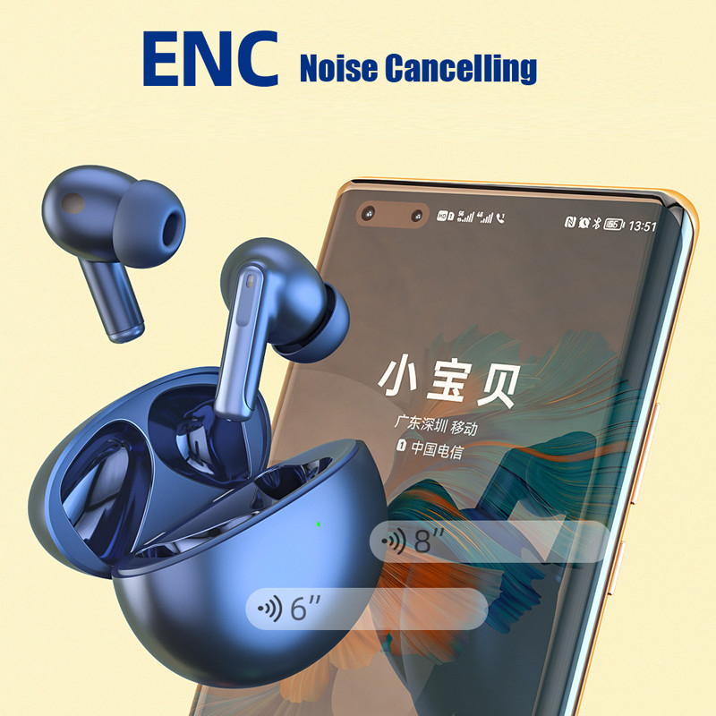 True Wireless Bluetooth Earphone HiFi Stereo In Ear Headphone ENC ANC Call Noise Reduction