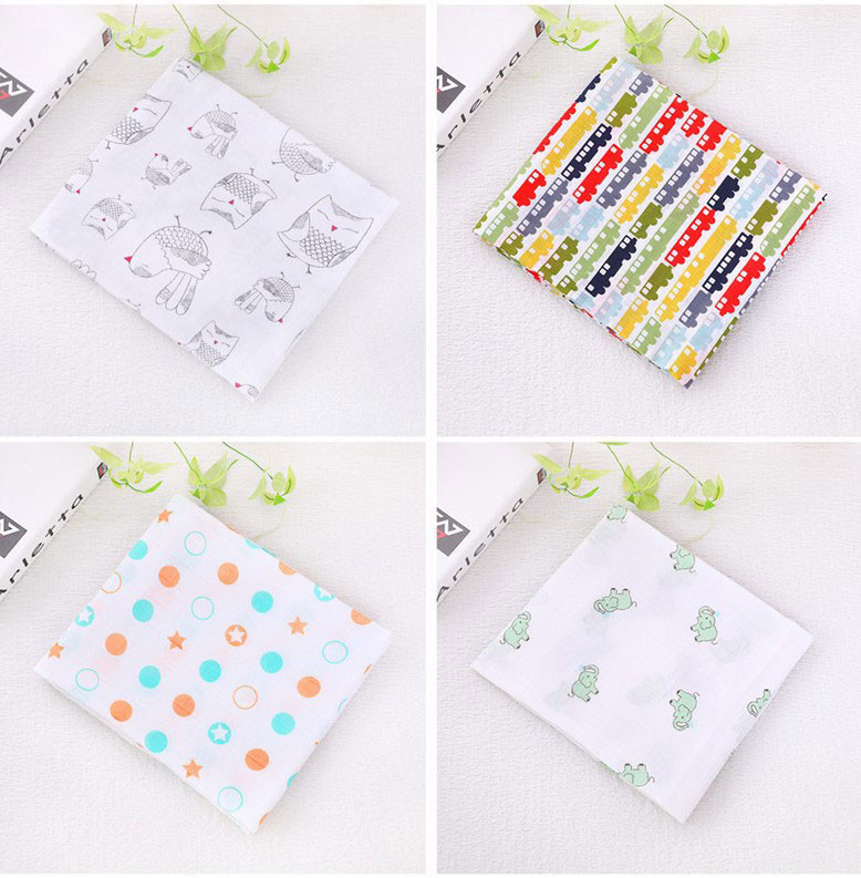 Environmental Friendly Muslin Toddler Blanket , Bamboo Muslin Wraps No Fluorescent
