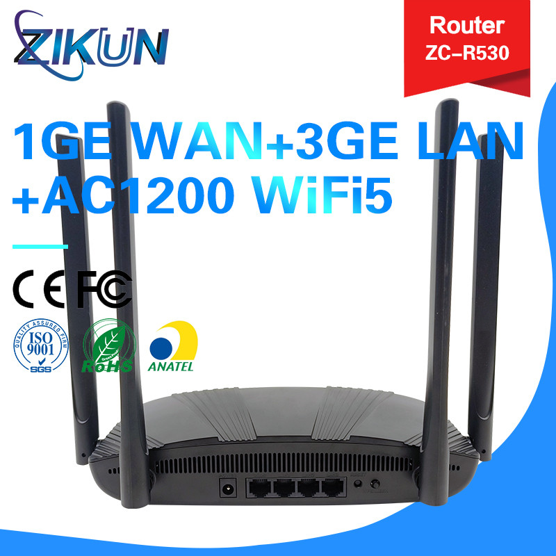 ZC-R530 AC1200 DualBand WiFi 5 Router Wireless WiFi Router ZIKUN