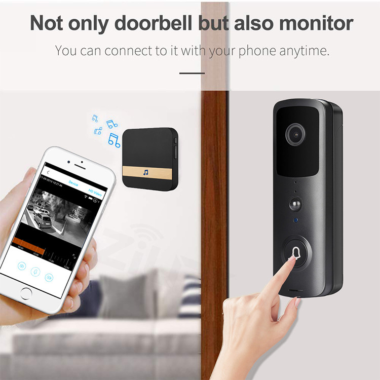 2 Way Audio WiFi Video Doorbell Camera 1080P with Chime Motion Detector