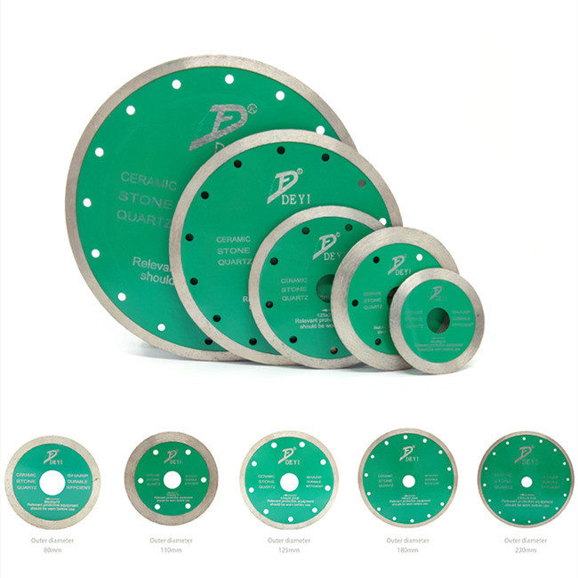 Blue Continue Rim Wet Sintered Diamond Disc Cutting Blade Dia 75mm 105mm
