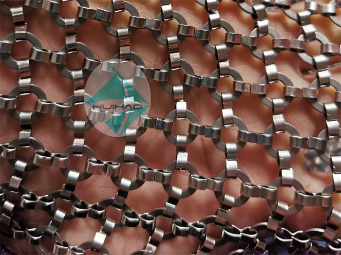 3.8mm To 30mm Metal Ring Mesh Pvd Finished Chainmail Weave Type For Curtain