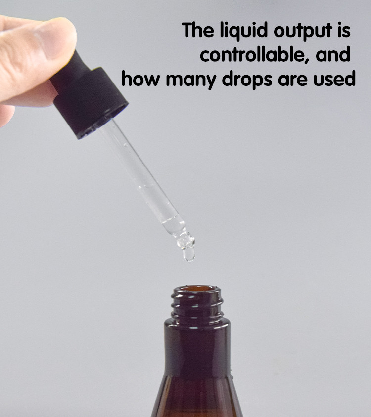 20ml Brown PET Dropper Bottle Skincare Essence / Serum Cosmetic Packaging Bottle