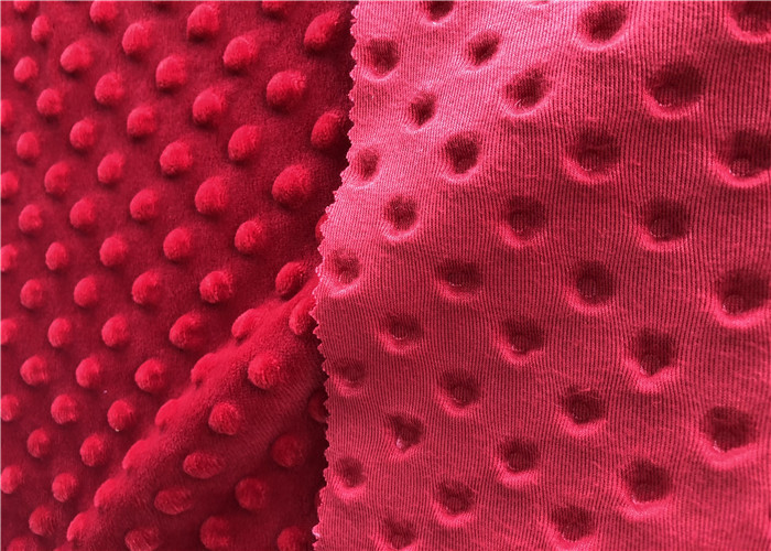 Velvet Minky Dot Bubble Knit Minky Plush Fabric 100% Polyester