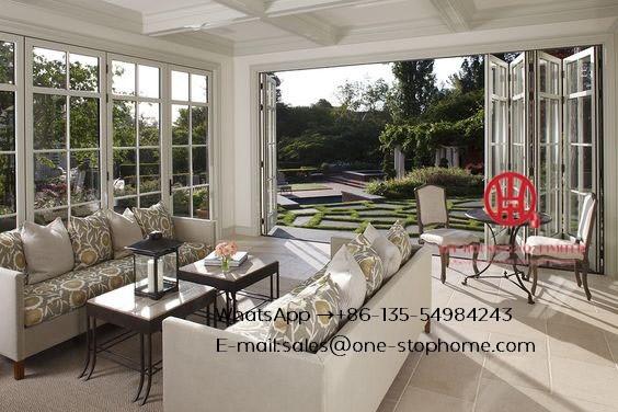 weather stripping glass interior folding doors,Aluminium Bi Transparent