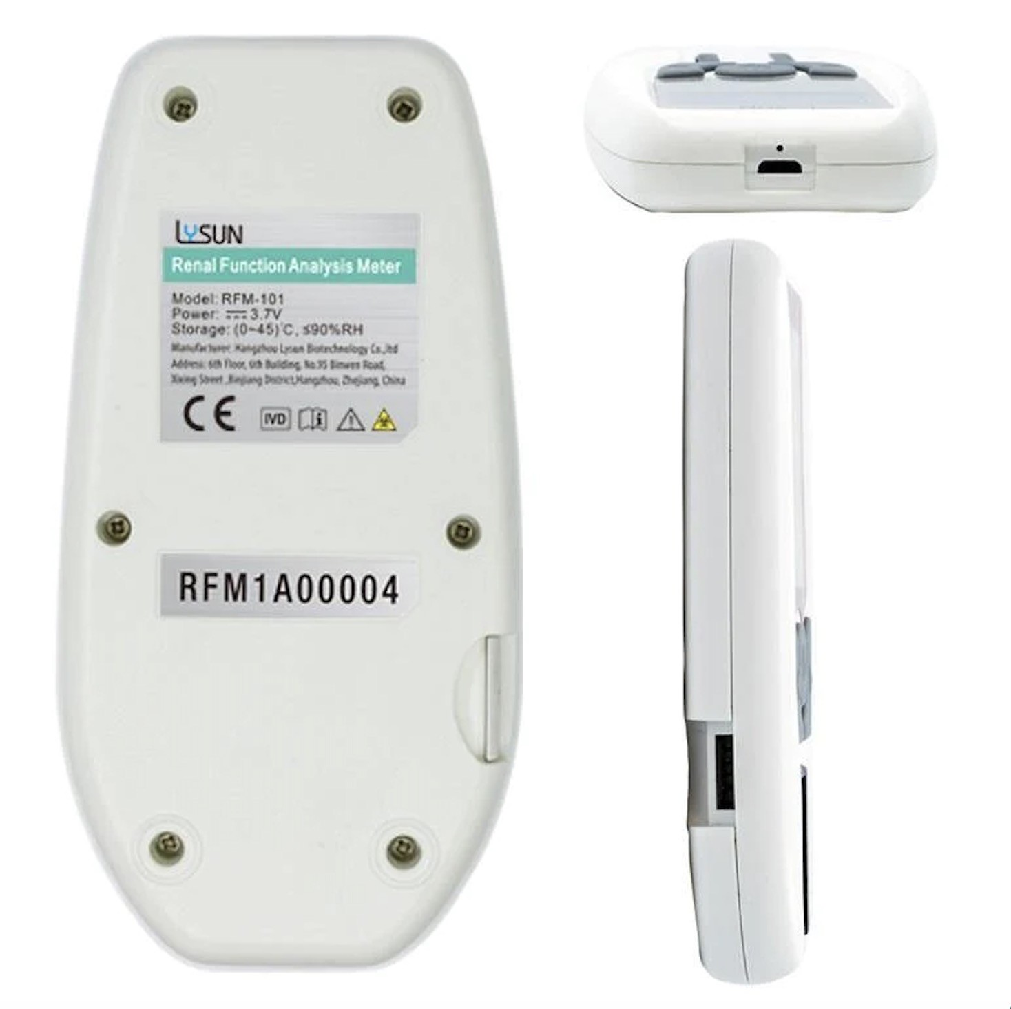 Lysun RFM-101 Rechargeable Uric Acid Test Meter With Bluetooth Connectivity