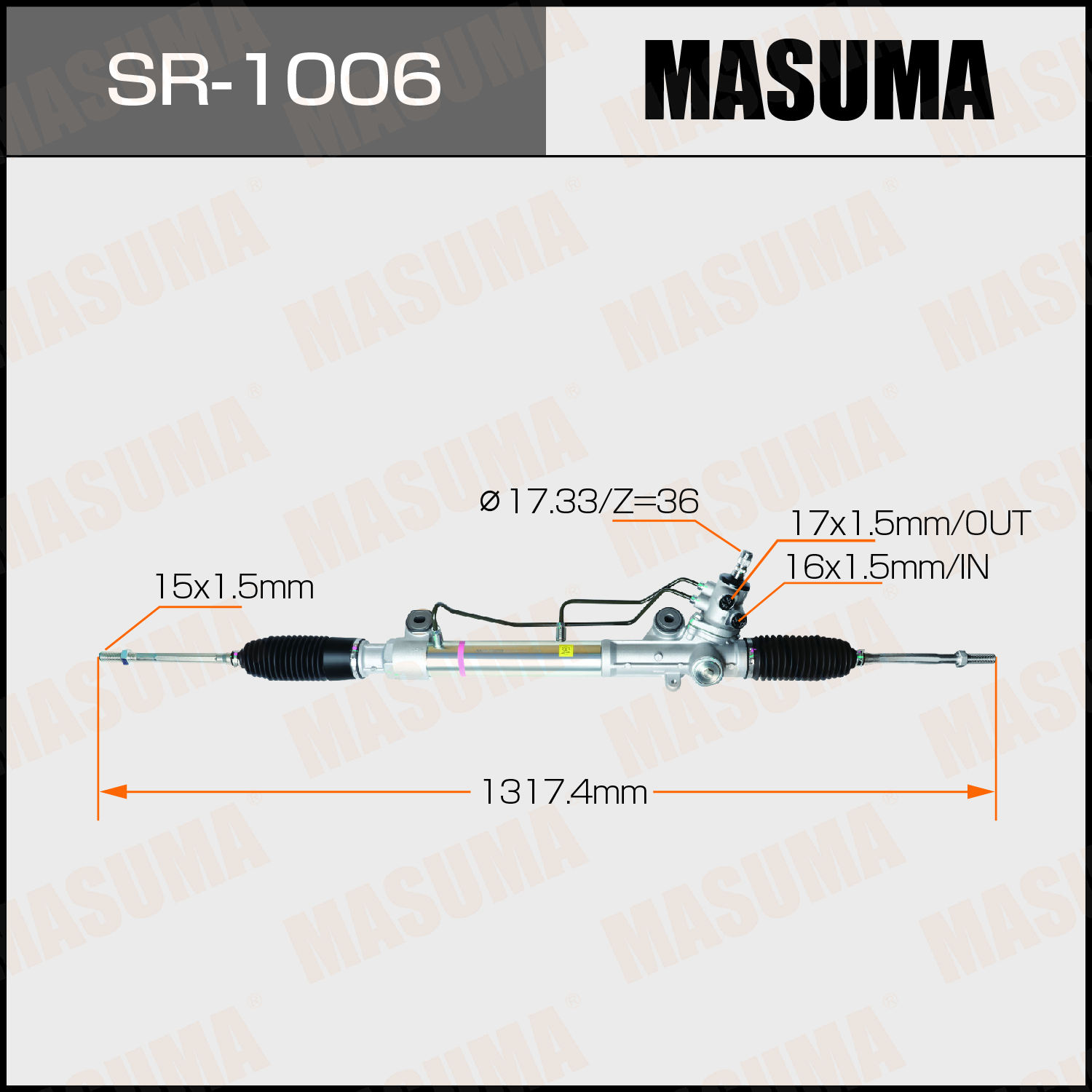 SR-1006 MASUMA Auto Steering Gear 44200-0k020 LHD Hydraulic For Toyota FORTUNER 2000-2004