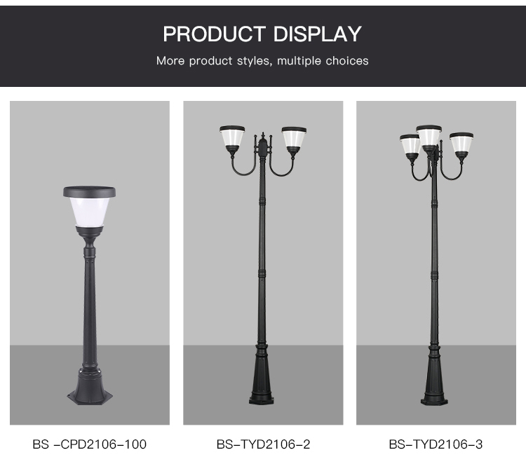 Mono Solar Panel Outdoor Garden Solar Light Integrated Cone For Walkway Driveway