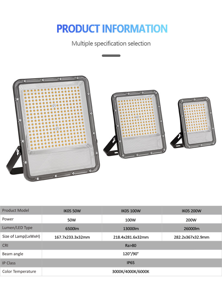 KCD Warm White Waterproof Module 12 Volts Portable Floodlight Outdoor 200w Projectors LED Flood Light