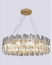 Electroplating Gold Luxury Pendant Lights 3000k To 6500K Crystal Round Light