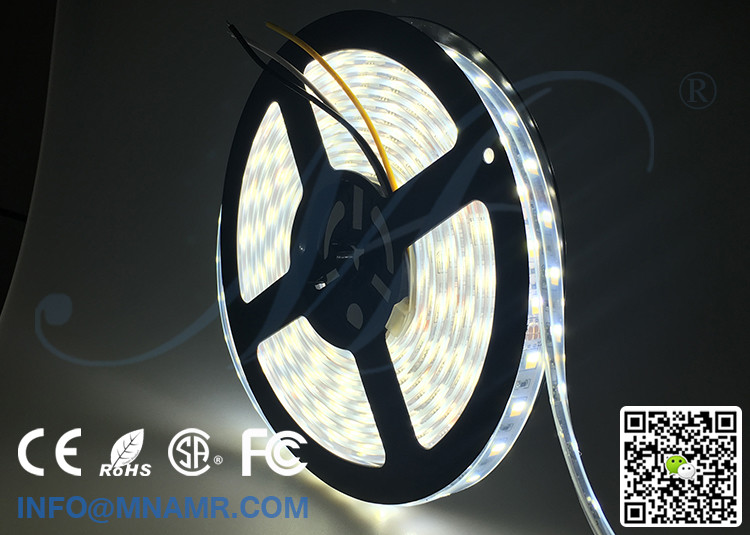 15watts IP67 Outdoor LED Strip Light Low Voltage 12V 24VDC Warm White and Cold White Mix Colors