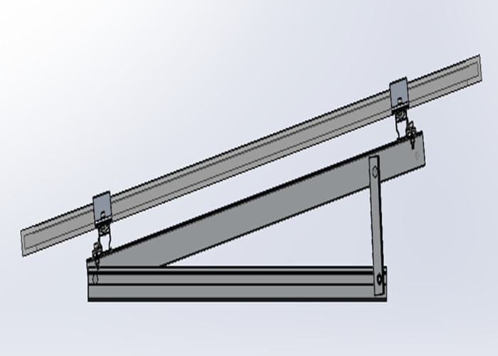 60° Angle Anodized SUS304 Flat Roof Solar Mounting System