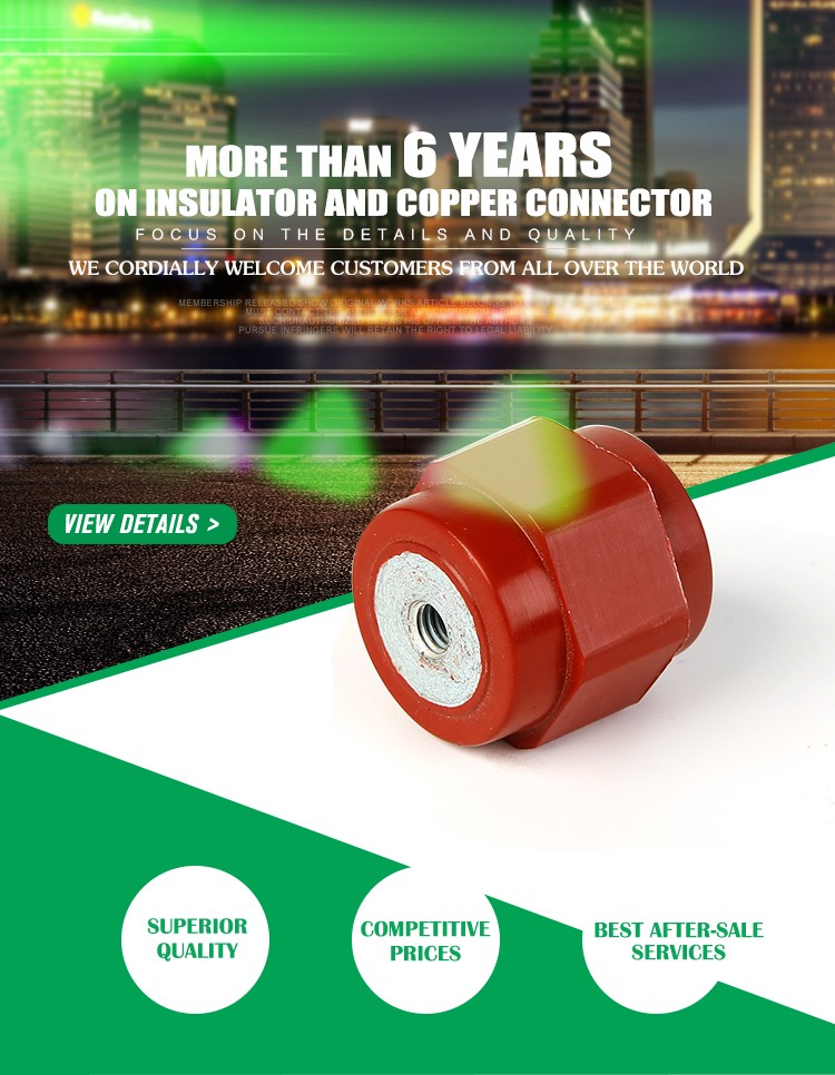 Low voltage DW6 electrical terminal protector insulator support connector
