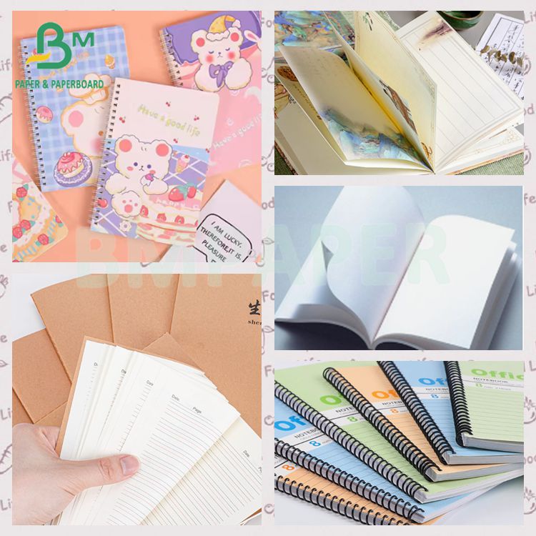 Uncoated 60gsm white woodfree offset printing paper for making excise book