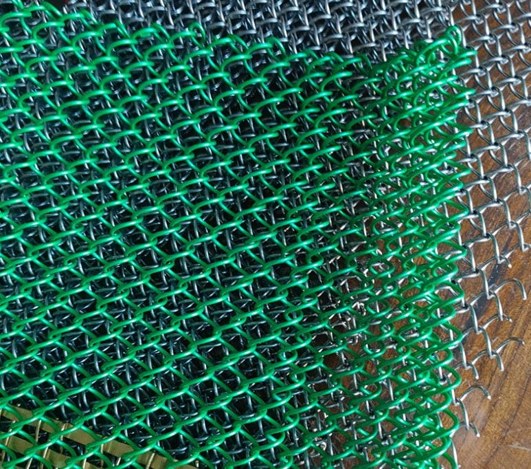Colourful Surface Aluminum Woven Chain Link Curtain Wire Mesh