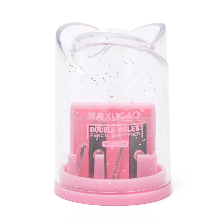 Flower Floral Transparent Childrens Pencil Sharpener Pink