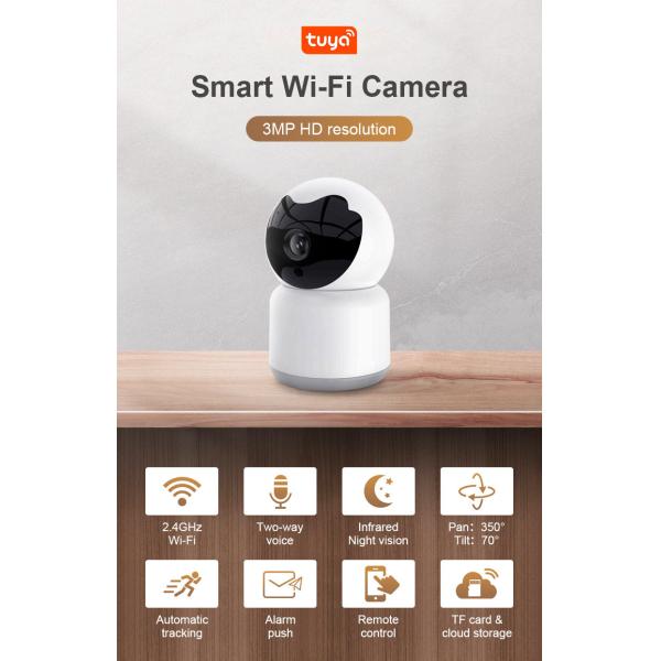 Security Tuya Smart Camera Indoor Wireless Wifi IP Camera Home Baby Monitor 3MP