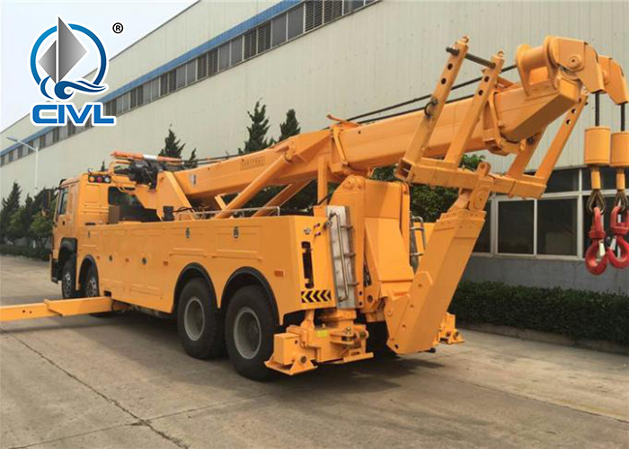 SINOTRUK HOWO7 10 Tires 50T Road Wrecker Tow Truck Recovery Truck 6x4 Tow Truck EuroII 371hp