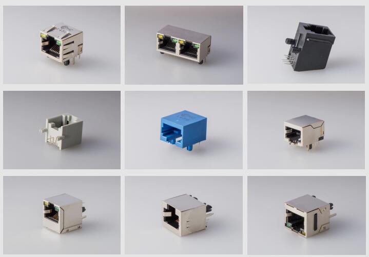 Network Switch Single Port RJ45 Female Jack Connector Tab Up Without Transformer