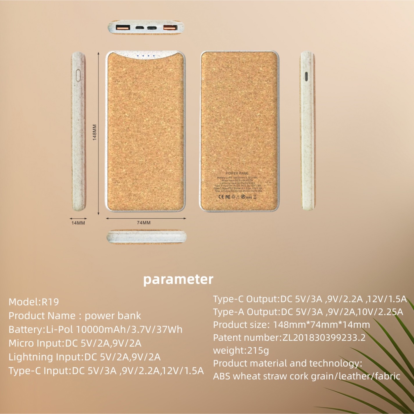 Mobile Power Supply 10000mAh 22.5W 3 Mobile Phones Fast Charging Simultaneously