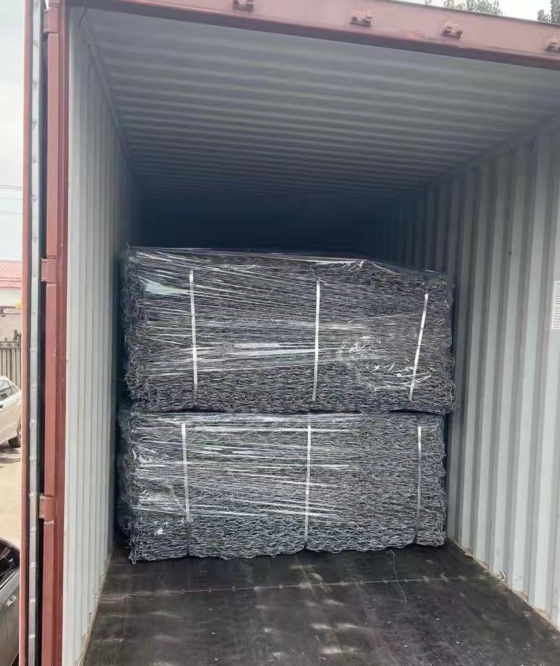 80*100mm Stone Cage Wire Mesh Gabion Wall Mesh For Slope Protection