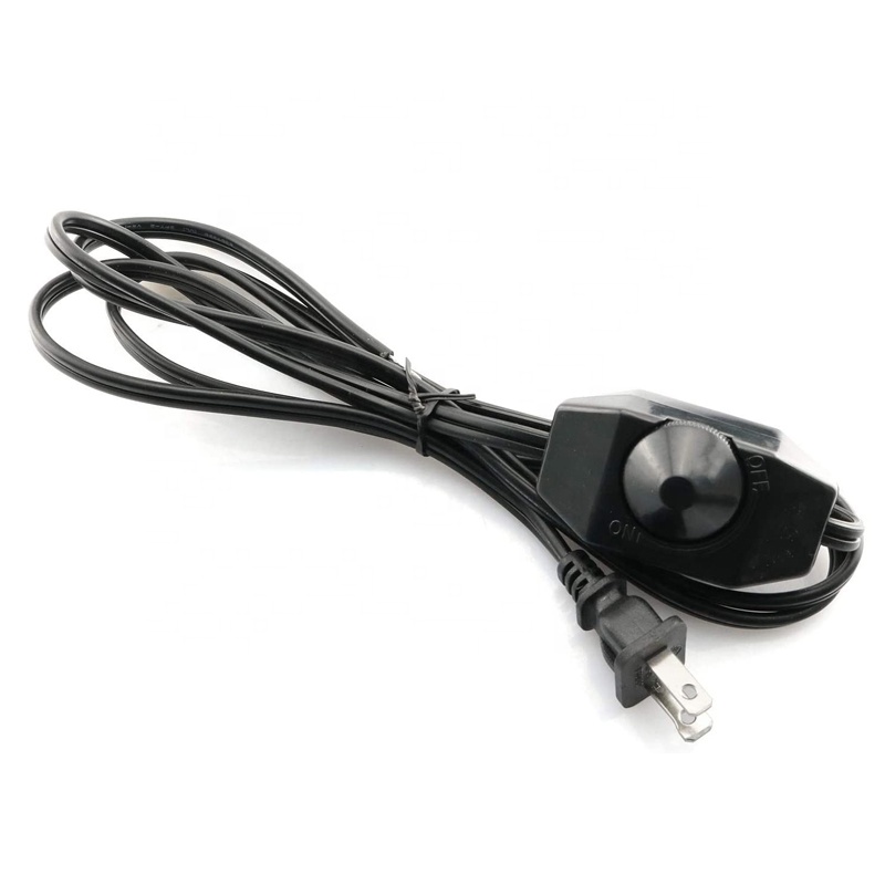 1.8m Rotary Knob Adjustable LED Dimmer Switch Controller Power Cable for Lamp LED Strip