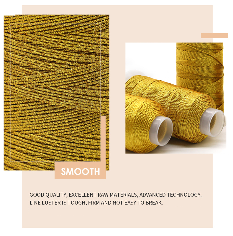 100% Polyester M Type Metallic Thread for MERCERIZED High Tensile Strength Embroidery