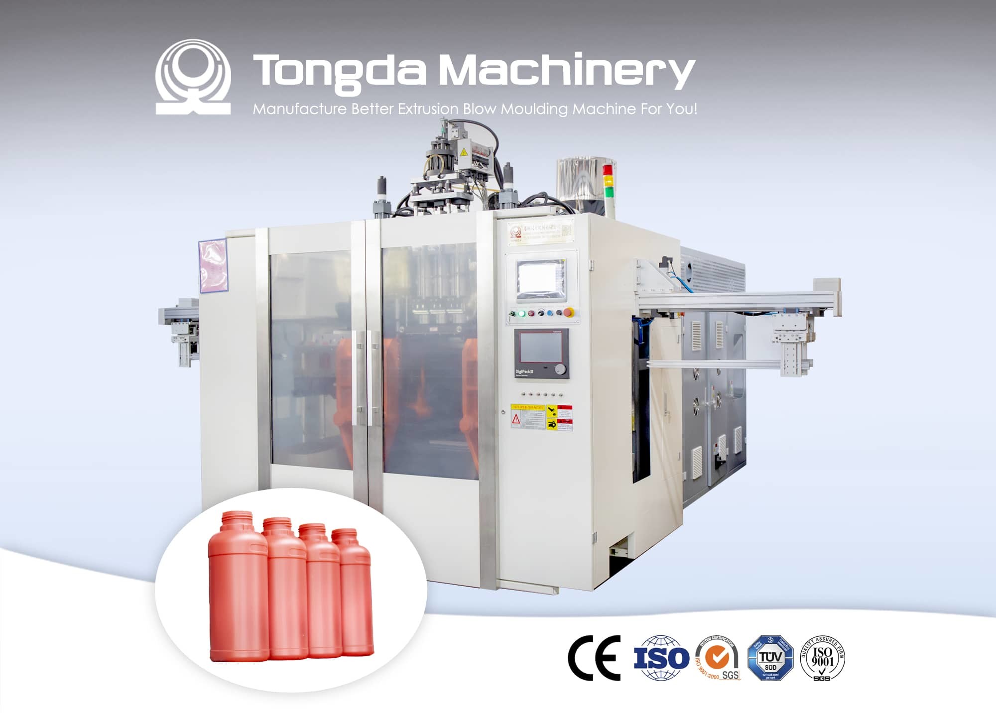 12L HDPE Jerry Can Bottle Blow Molding Machine Automatic Plastic