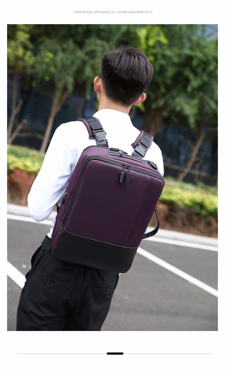 Large capacity travel mochilas crossbody notebook backpack unisex waterproof 15.6'' convertable laptop bag