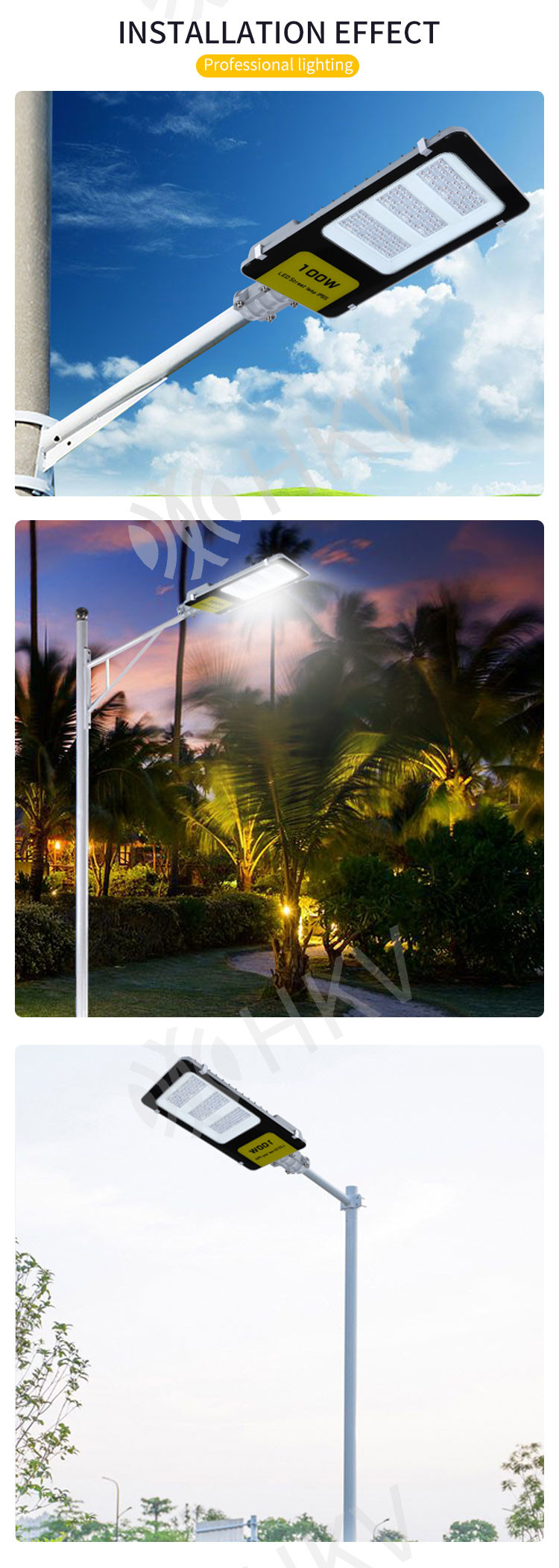 IP65 20W/30W/50W/100W/150W/200W Led Light Street Lamp Head Outdoor Road Lamp