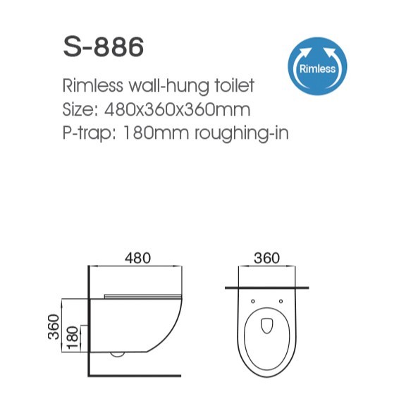 Electroplated Black Gold Ceramic Wall Hanging Toilet Rimless