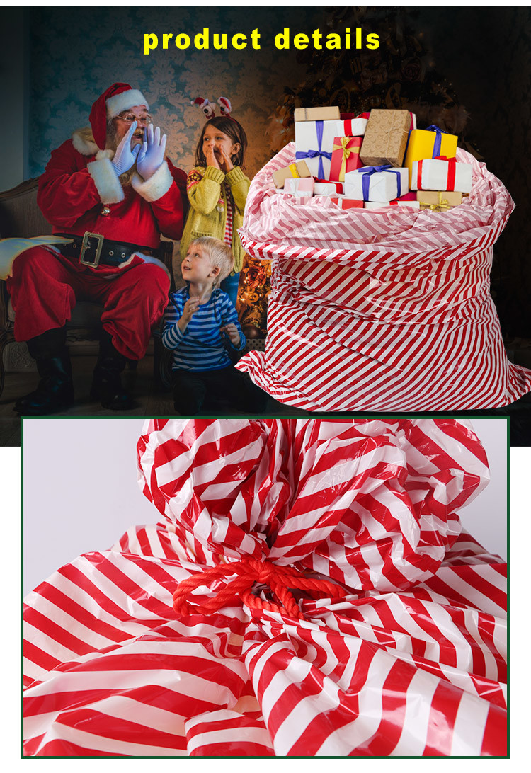 36x56inch 30 Microns Custom Plastic Gift Bags Christmas Present