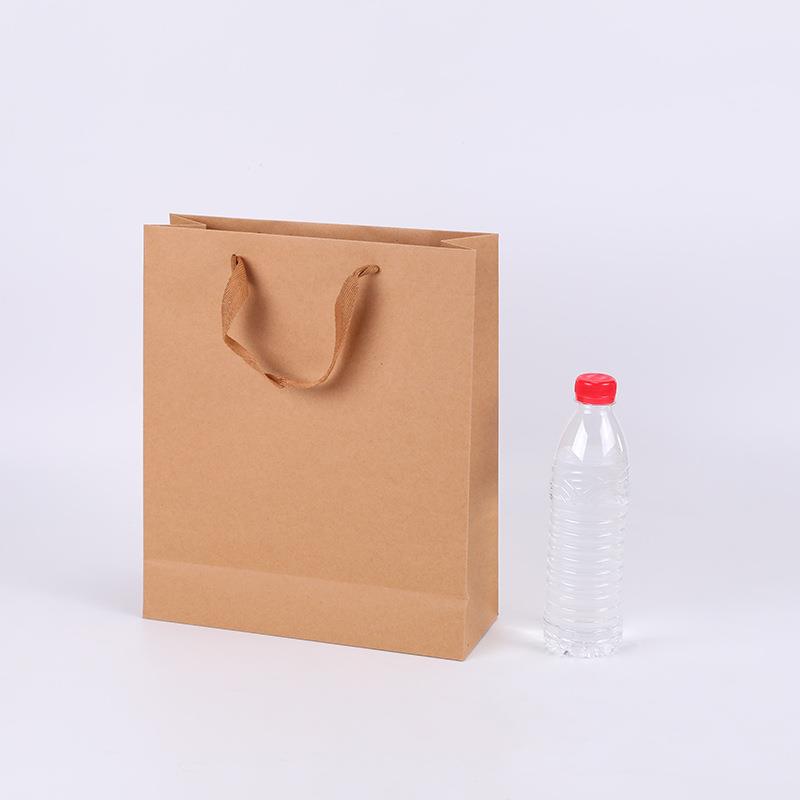 Gravnre Printing Recyclable Kraft Paper Bag for Household Products Grocery Shopping